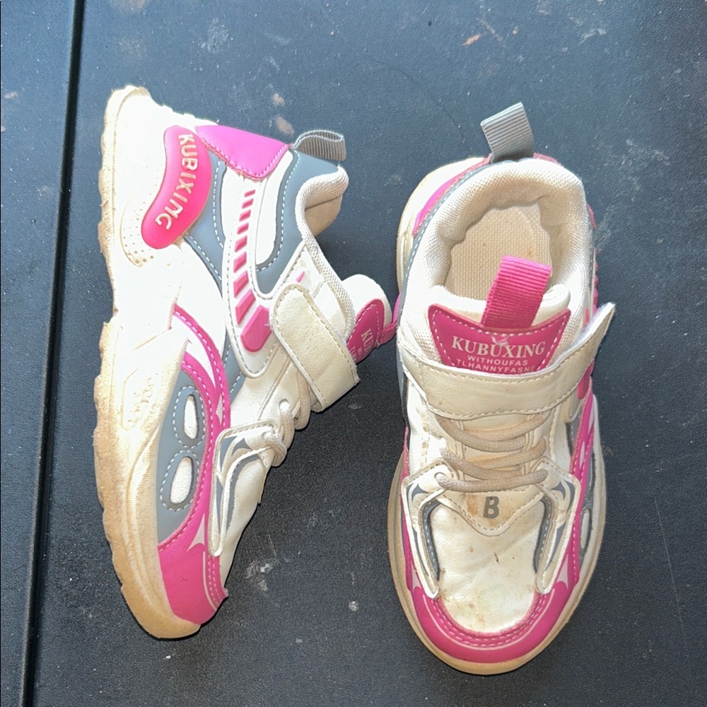 Kids Sneakers - Pink and Gray